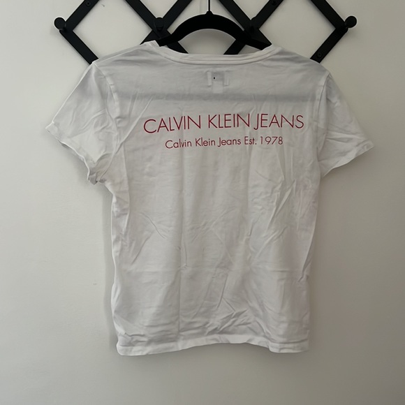 Calvin Klein White Short Sleeve Tee - Picture 2 of 4
